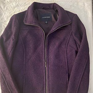 Used ~ Excellent Condition Women's Land's End Purple Boiled Wool Jacket, 10P